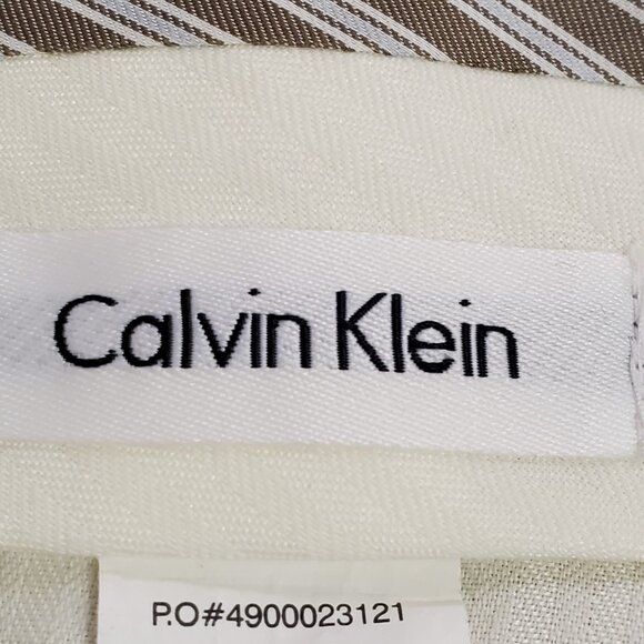 Calvin Klein Mens Mid Rise Linen Pants Size 34R Tan Beach Costal Preppy Vacation - Picture 4 of 11